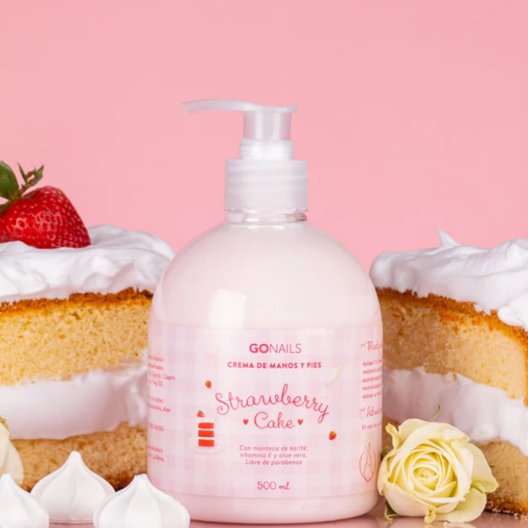 Crema De Manos Y Pies Strawberry Cake Gonails 500ml1