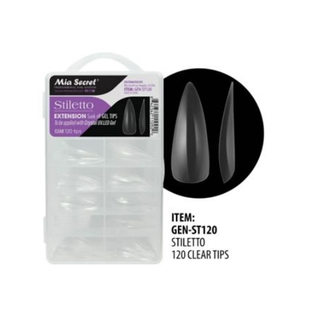 Tips Soft Gel Stiletto Mia Secret 120unid1