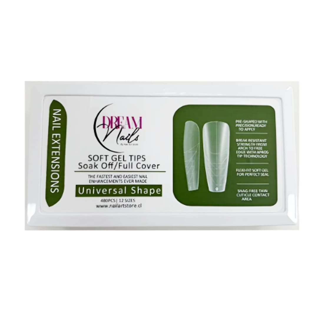 Tips Soft Gel Universal Shape Dream Nail 480unid1