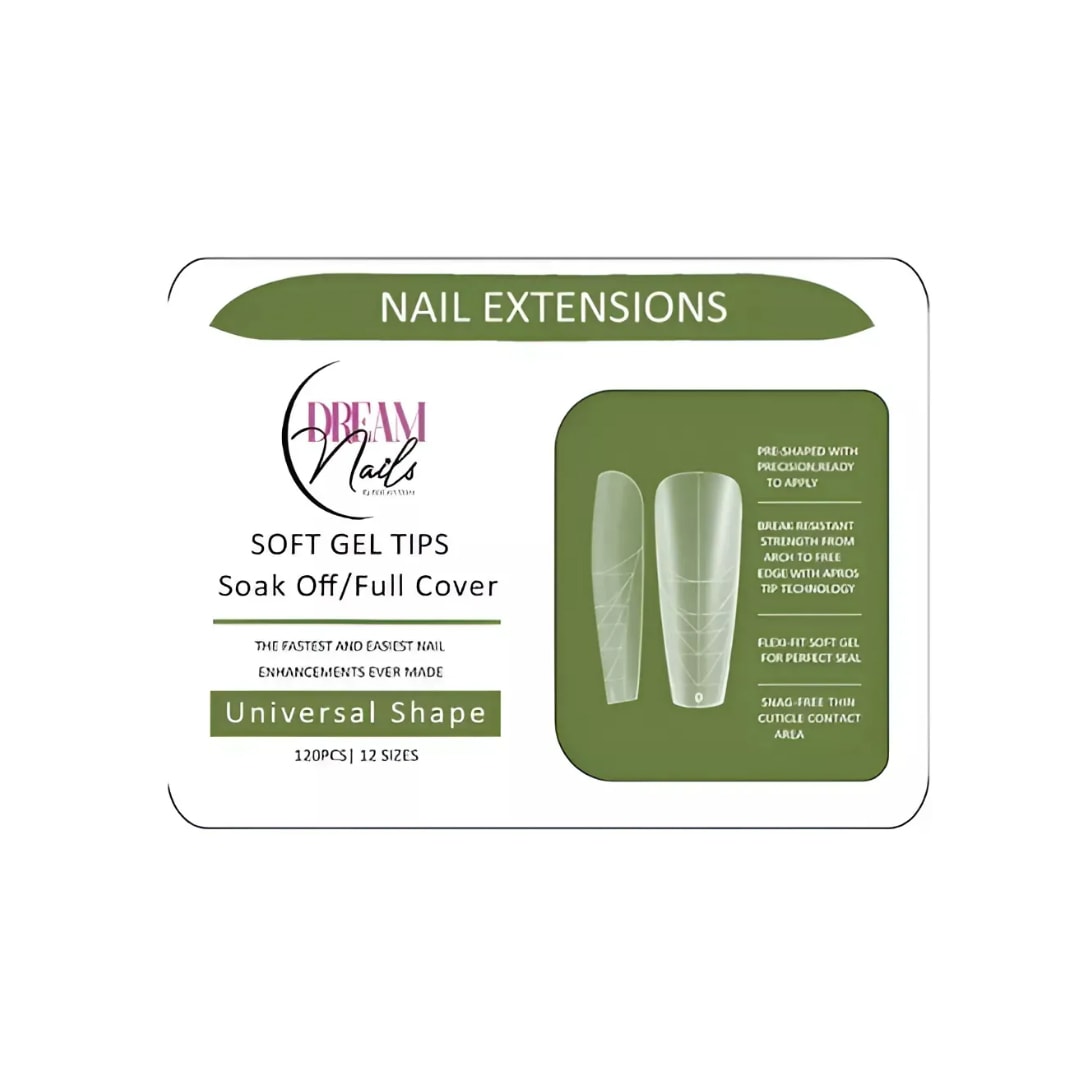 Tips Soft Gel Universal Shape Dream Nail 120unid1