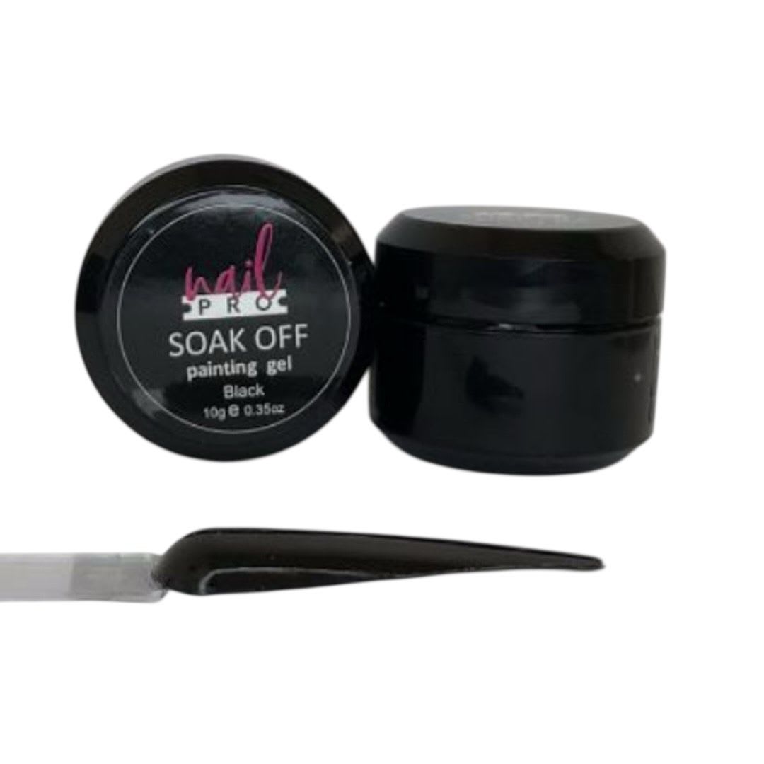 Gel Paint Nail Pro Negro 10gr1