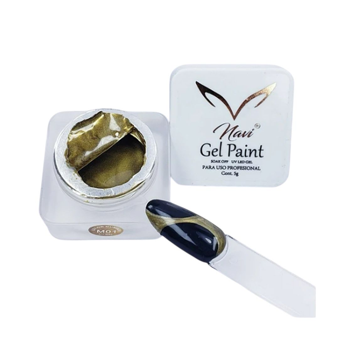 Gel Paint #M01 Metalizado Dorado Navi 5gr1