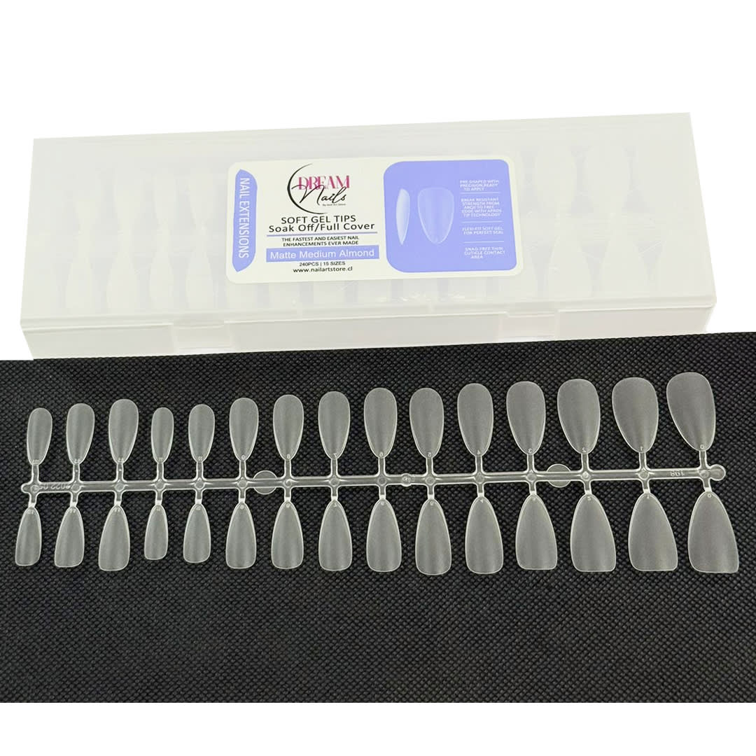 Tips Soft Gel Matte Medium Almond Dream Nail 240unid2