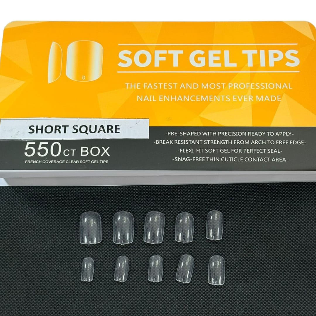 Tips Soft Gel Short Square Box 550unid1