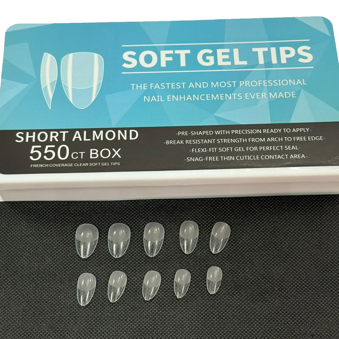 Tips Soft Gel Short Almond Box 550unid1