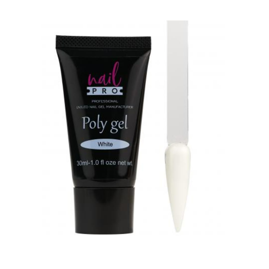 Polygel White Nail Pro1