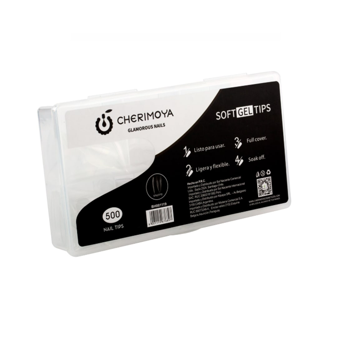 Tips Soft Gel Almendra Cherimoya 500unid2