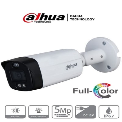 Camara Dahua HDCVI BALA 5MP FULL COLOR 3.6MM DISUACION ACTIVA