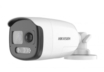 CAMARA TVI Hikvision BULLET 2MP ColorVu. 40M Luz Blanca. Sirena. Microfono Y PIR 2.8MM