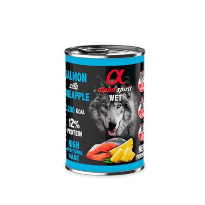 Alpha Spirit Lata Perro Adulto Salmon Piña 400 gr