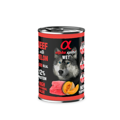 Alpha Lata Perro Adulto Ternera Melon 400 gr1