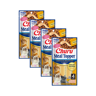 Churu Gato Meal Topper Pollo Queso 56 gr 4x3