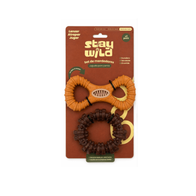 Juguete Perro Stay Wild Pack 2 Juguetes 15x8 cm