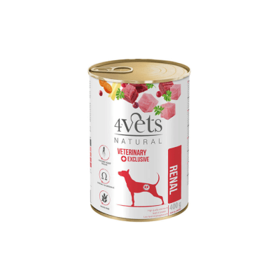Lata 4Vets Perro Renal 400 gr