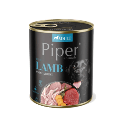 Lata Piper Perro Cordero Zanahoria Arroz integral 800 gr1