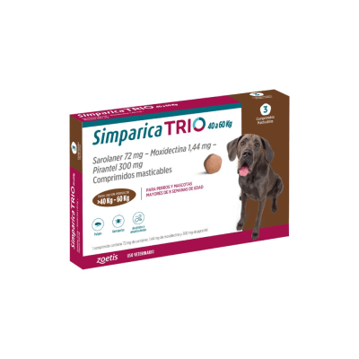 Simparica TRIO 40 - 60 kg (3 comp)