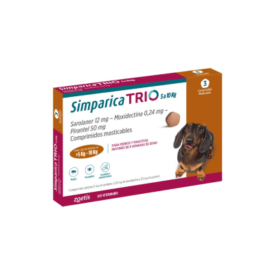 Simparica TRIO 5 - 10 kg (3 comp)1