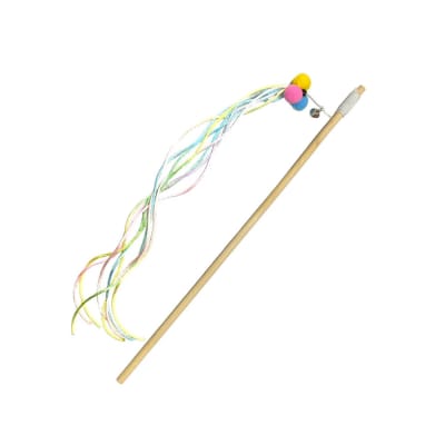 Wonder Cat Juguete varilla con mini pompón y cintas1