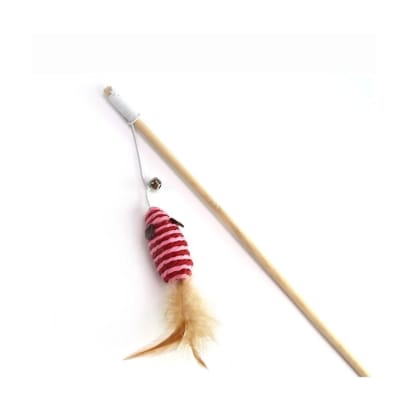 Wonder Cat Juguete varilla con ratón con pluma 40 cm1