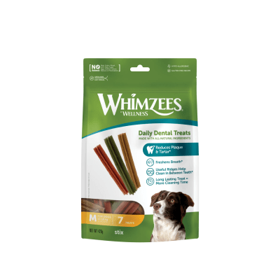 Whimzees Snack Perro Dental Stix Raza Mediana 210 gr (7 u)