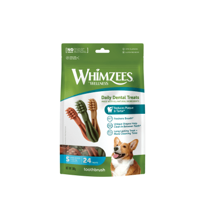 Whimzees Snack Perro Dental Stix Toothbrush Raza Pequeña 360 gr (24 u)