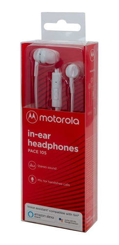 AUDIFONOS MOTOROLA MANOS LIBRES PACE 105 IN EAR | La Tech | Tecnología que  Necesitas!
