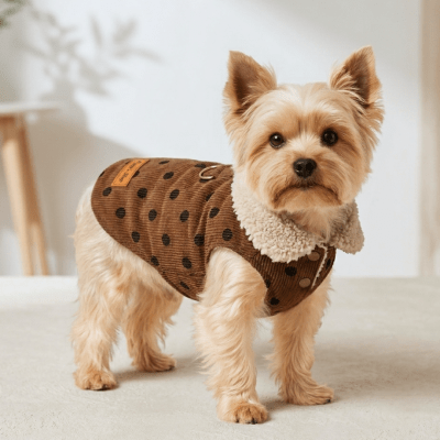 CORDUROY DOTS MARRON
