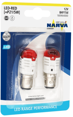 AMPOLLETA P21/5W LED ROJA 2 UND
