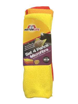 SET 4 PANOS MICROFIBRA 38X38CM ML