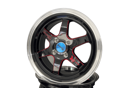 JUEGO LLANTAS 15X7 4X100 ET35 BKSR ZFR C/LOGO