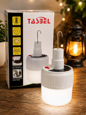 AMPOLLETA SOLAR RECARGABLE CON GANCHO