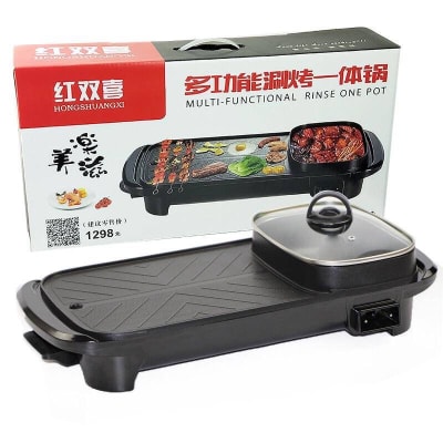 PLANCHA PARRILLERA ELECTRICA CON OLLA