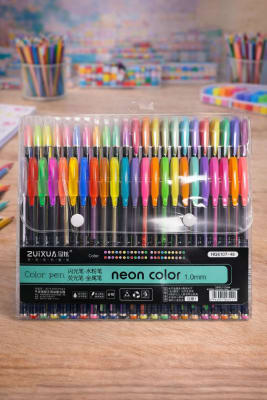 48 LAPICES DE GEL NEON COLOR1