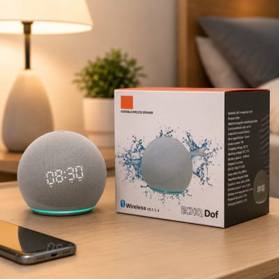 PARLANTE TIPO ALEXA CON RELOJ1