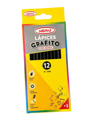LAPICES GRAFITO CON GOMA MEIPA