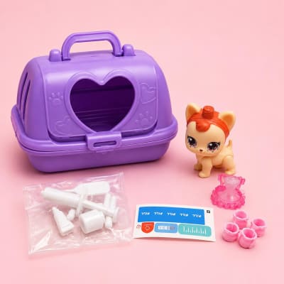 MINI JAULA SORPRESA DE MASCOTA CON ACESORIOS PET CARRIER