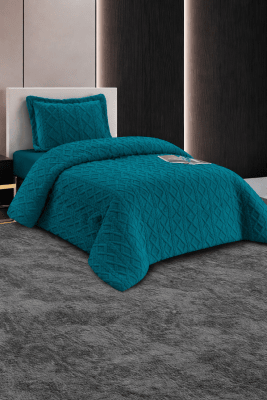 COBERTOR TRENZADO 1.5 PLAZA + 1 FUNDA