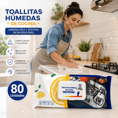 TOALLITAS HUMEDAS DE COCINA KITCHEN CLEAN WIPES