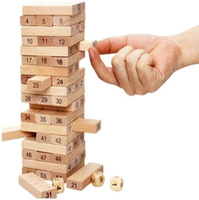 JENGA NUMEROS JUEGO DE MESA