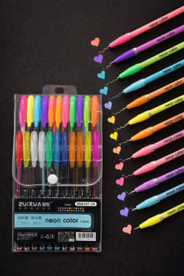 24 LAPICES DE GEL NEON COLOR1