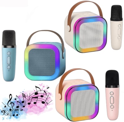 PARLANTE + MICROFONO KARAOKE COLORFUL