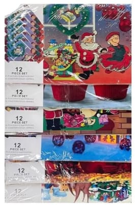 PACK INDIVIDUAL + PORTA VASOS NAVIDEÑO