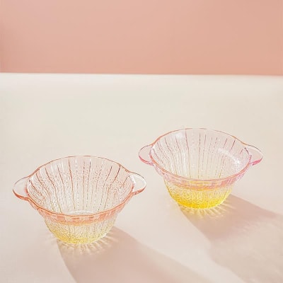 SET 2 POCILLOS DE VIDRIO TIDE FLOWERS 681