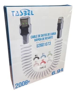 CABLE USB LIGHTNING CON RESORTE