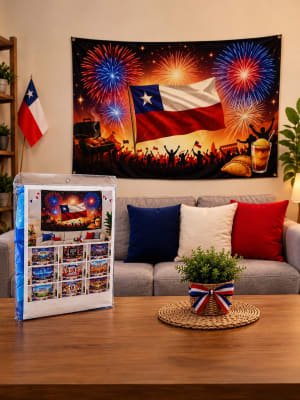 TAPIZ DECORATIVO FIESTAS PATRIAS 200X250CM