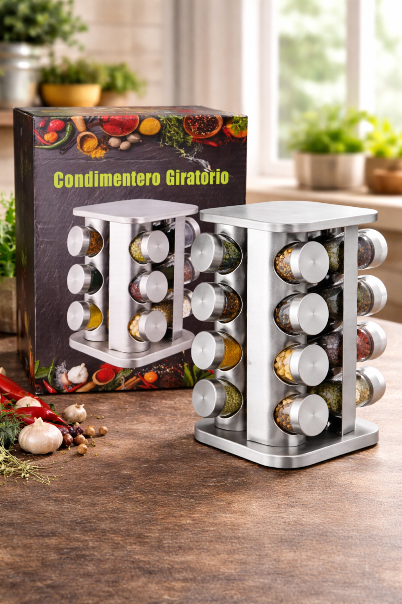 CONDIMENTERO GIRATORIO ACERO INOXIDABLE 0