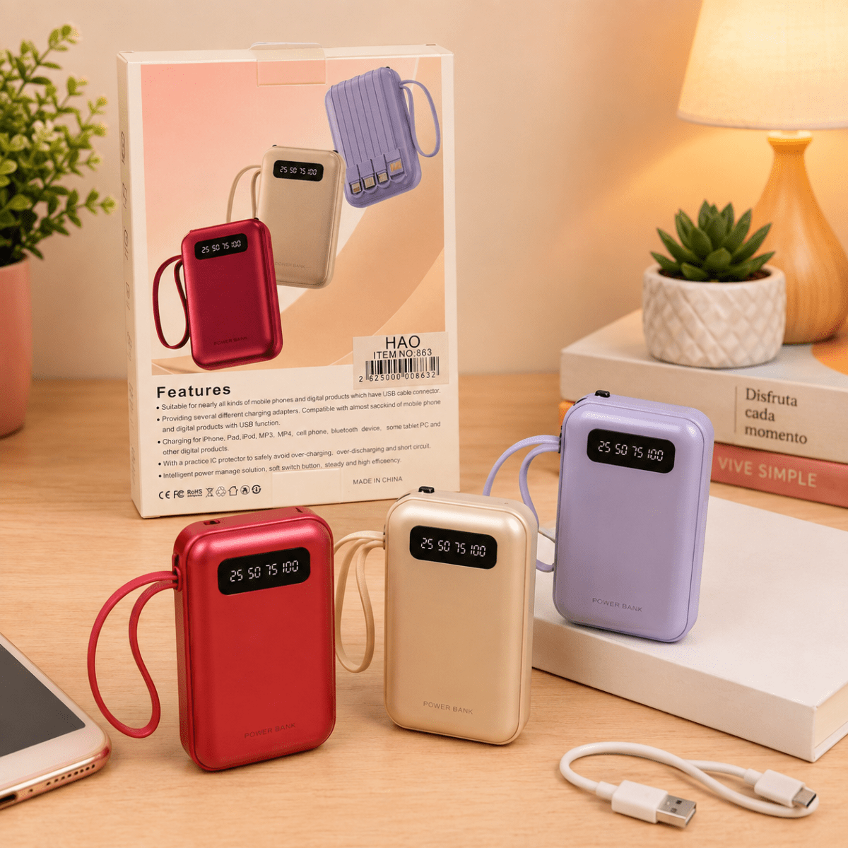 POWER BANK CON CABLE 8631
