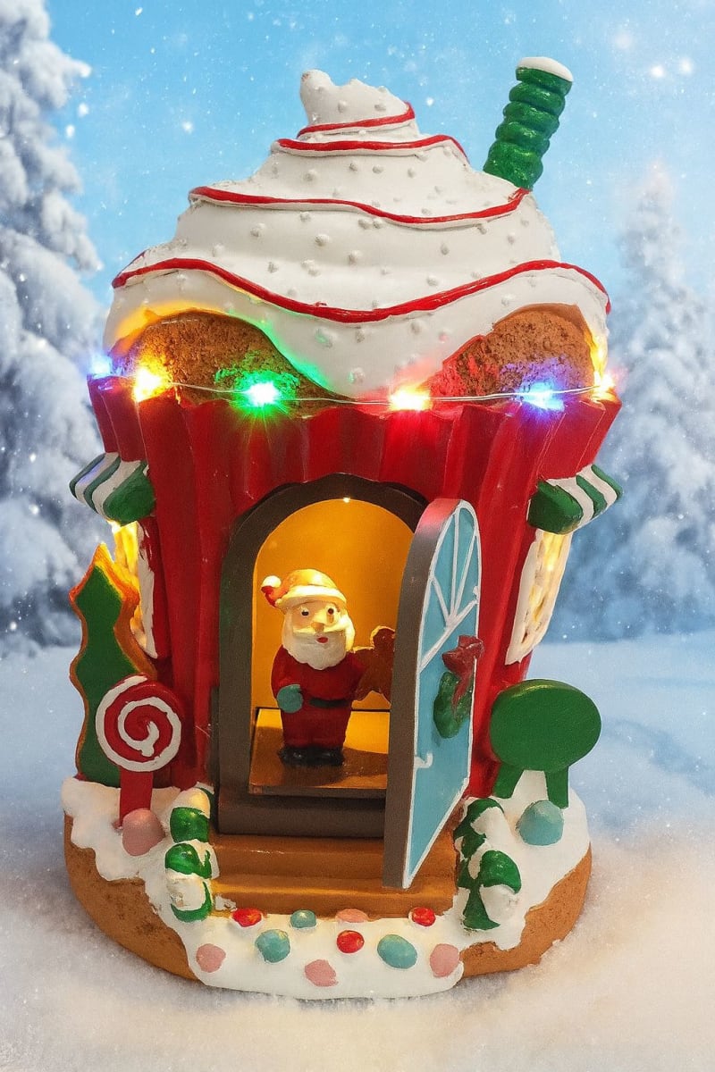 CASITA NAVIDEÑA CUPCAKE MUSICAL 0