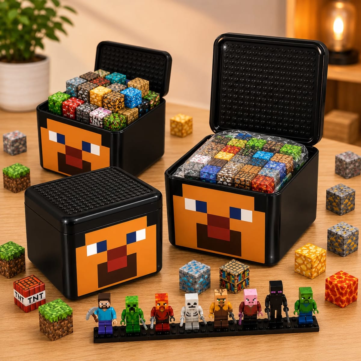 CAJA DE BLOQUES IMANTADOS 100PCS MINECRAFT2