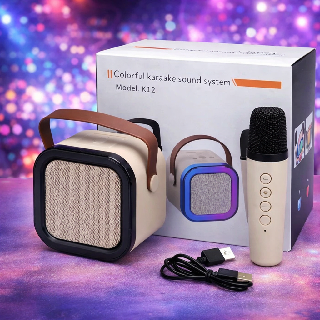 PARLANTE + MICROFONO KARAOKE COLORFUL2